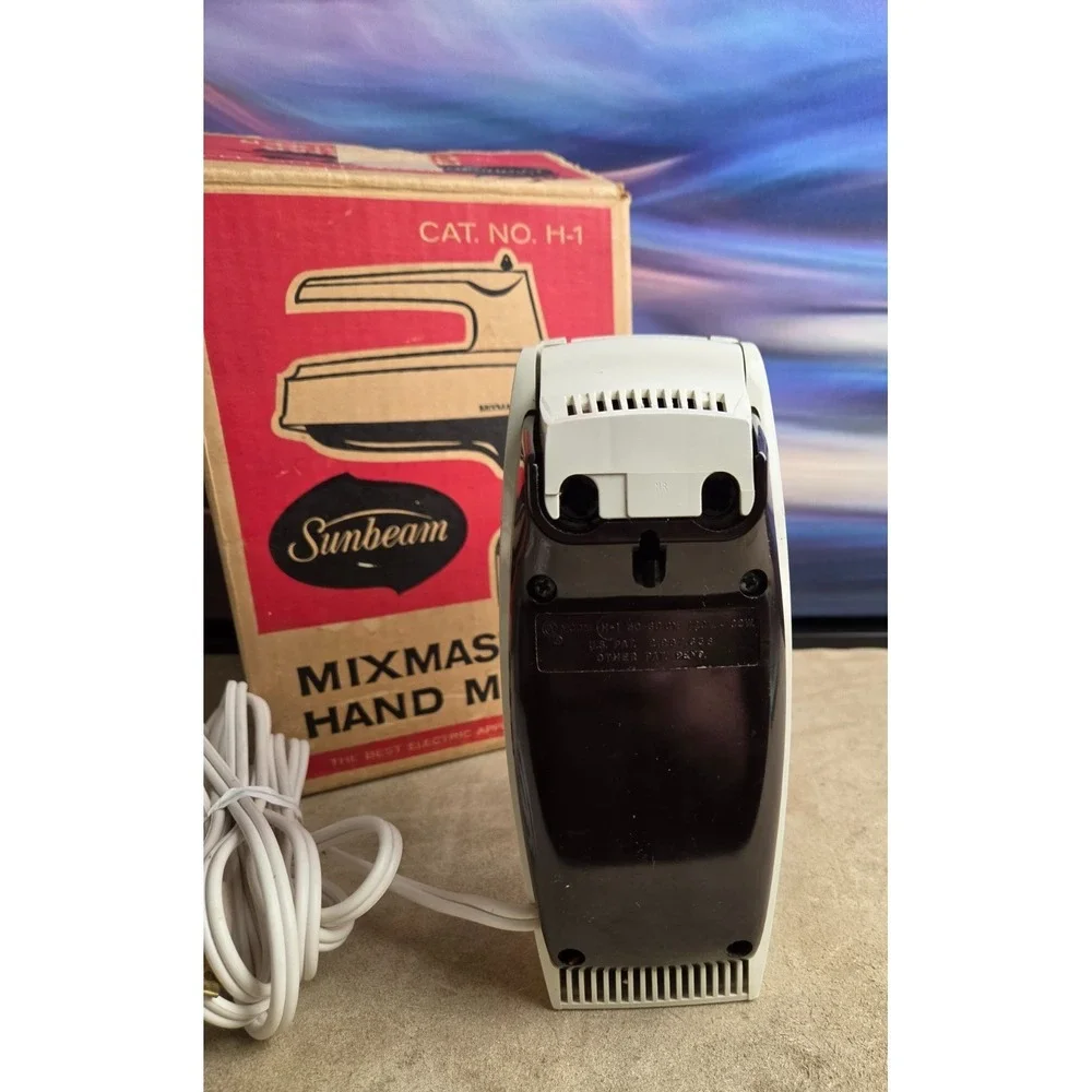 Vintage Sunbeam Mixmaster Hand Mixer, In Original Box, 1960's, Tested & Works